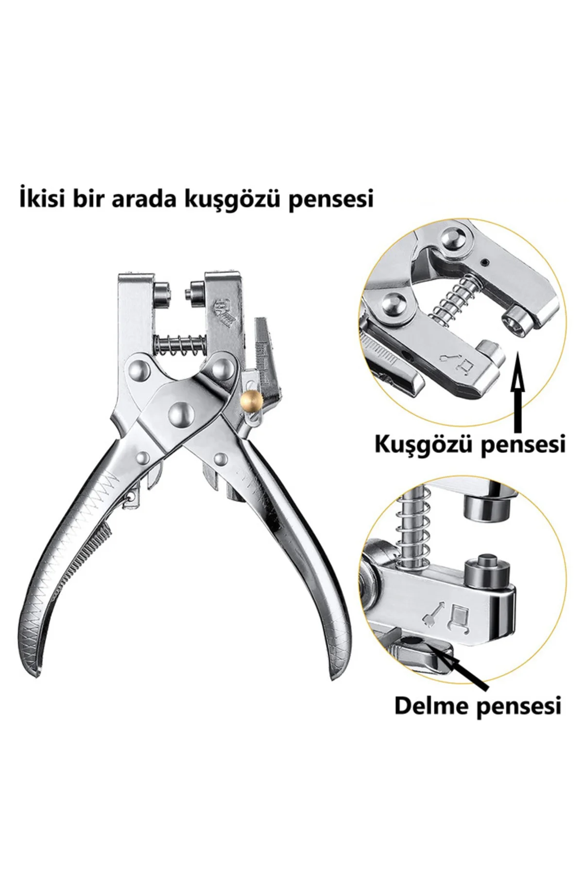 Kuşgözü El Montaj Pensesi Ve Delici - Kopça Makinesi (100 Adet Ku