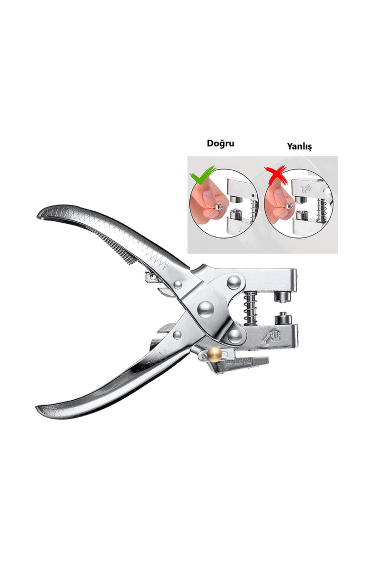 Tuhafiyecimiz Kuşgözü El Montaj Pensesi Ve Delici - Kopça Makinesi (100 Adet Ku