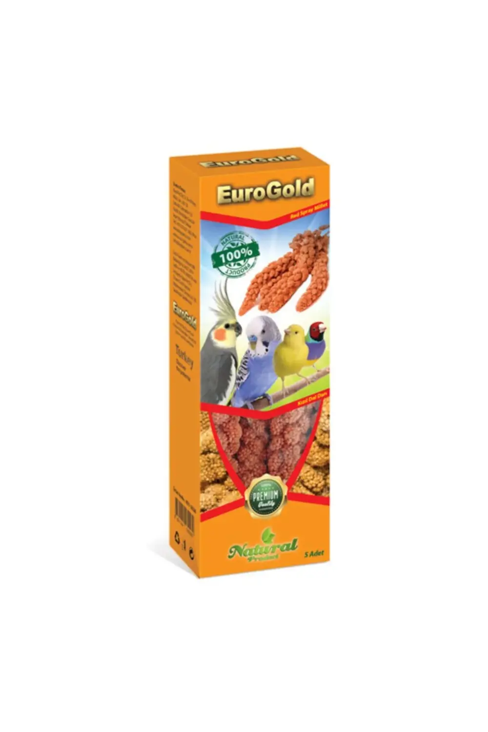 Kuşlar İçin Kızıl Dal Darı 5'li