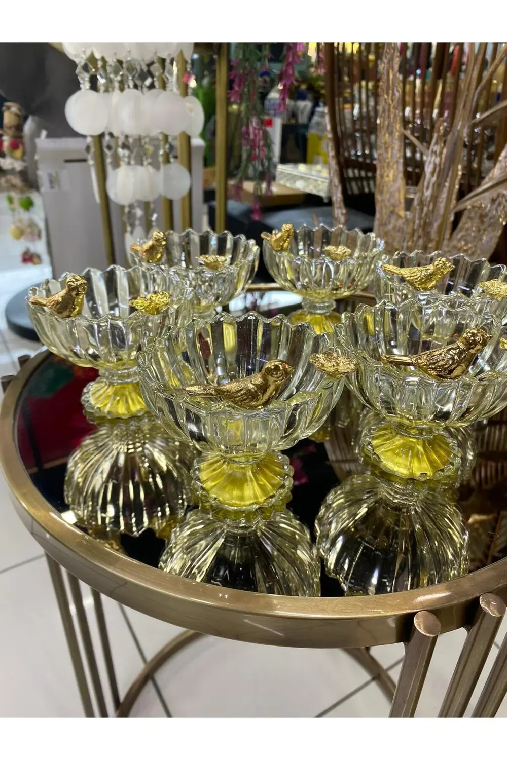 Kuşlu Çerezlik Gold 6 Lı Kase