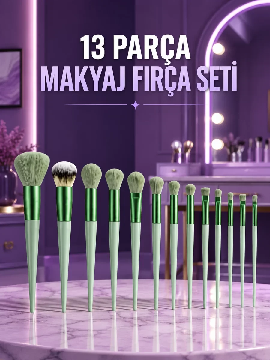Kusursuz Makyaj İçin Yumuşak ve Dayanıklı Fırça Seti - Cilt Dostu ve Ergonomik