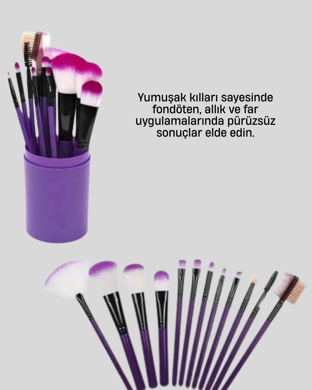 Kusursuz Makyaj İçin 12 Parça Profesyonel Fırça Seti Taşınabilir Kutu Hediyeli Fiyatı, Yorumları ve Özellikleri