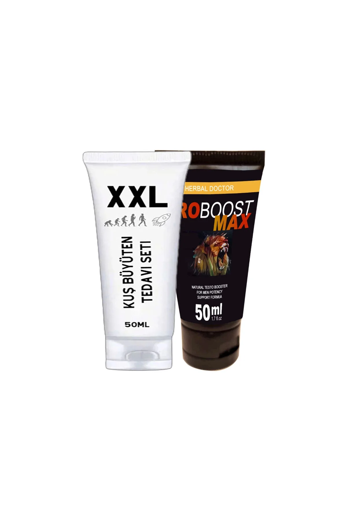 Kuşxxl 50 ml Cream + Eroboost Testo 50 ml Erkek Kremi - Erkek Performans Kremi