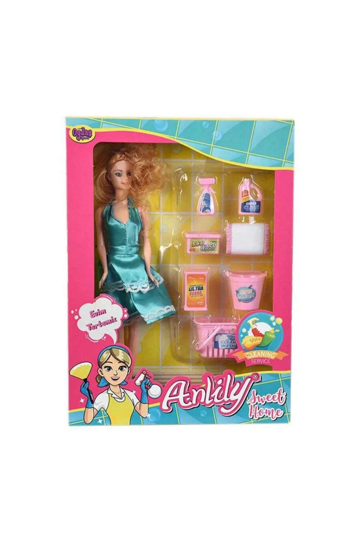 Kutuda Anlily Temizlik Setli Bebek 2442