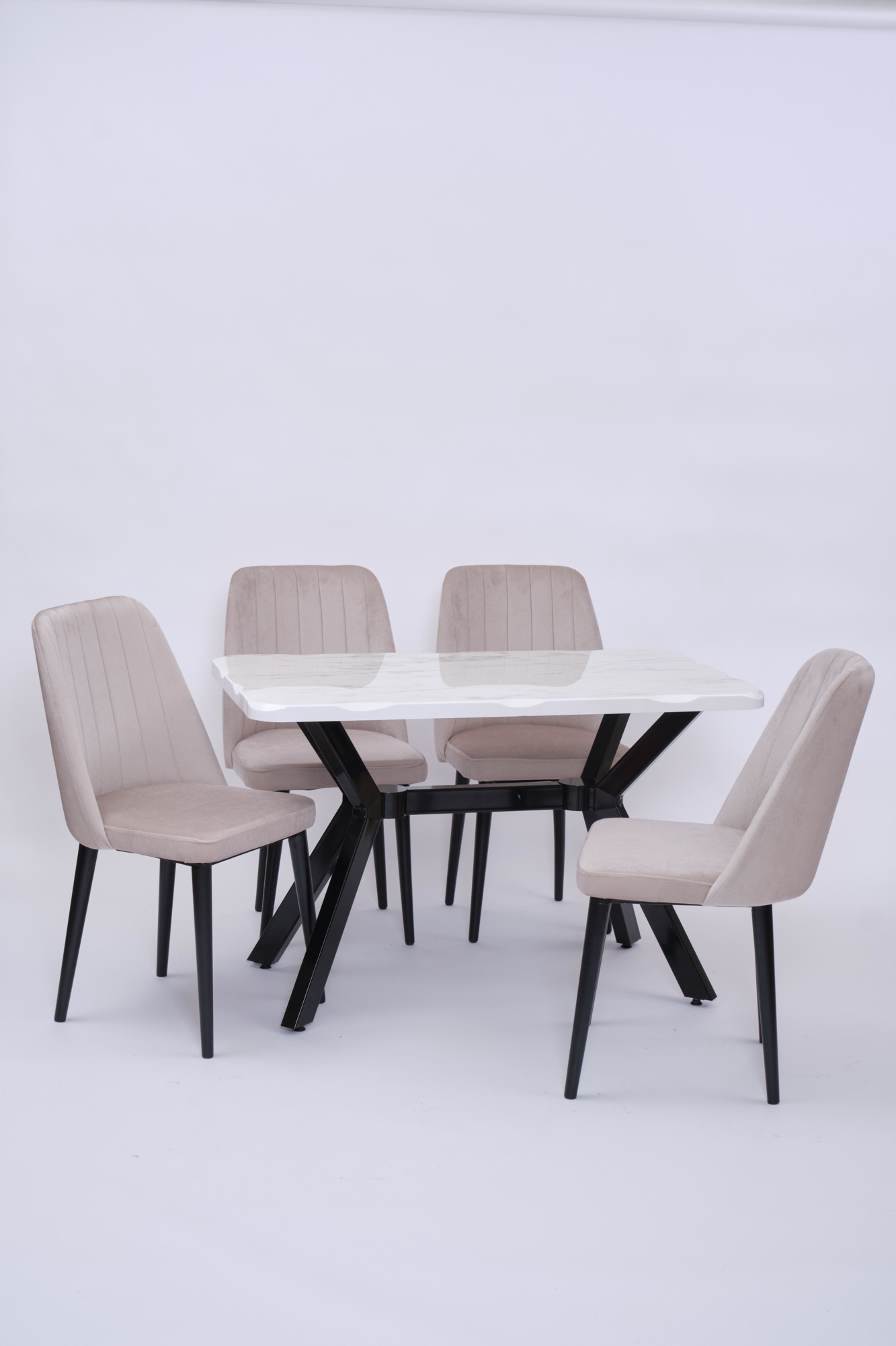 Erezogullari Mobilya Kütük Milano Mdf Lak Mutfak Masa Sandalye Takimi 70X120