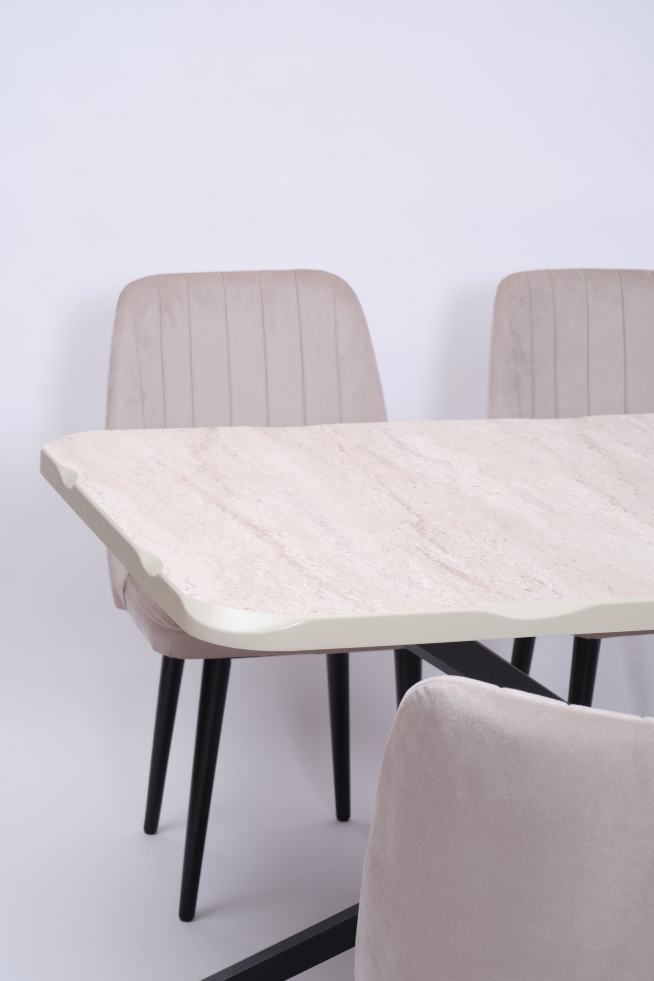 Erezogullari Mobilya Kütük Milano Mdf Mutfak Masa Sandalye Takimi 90X160