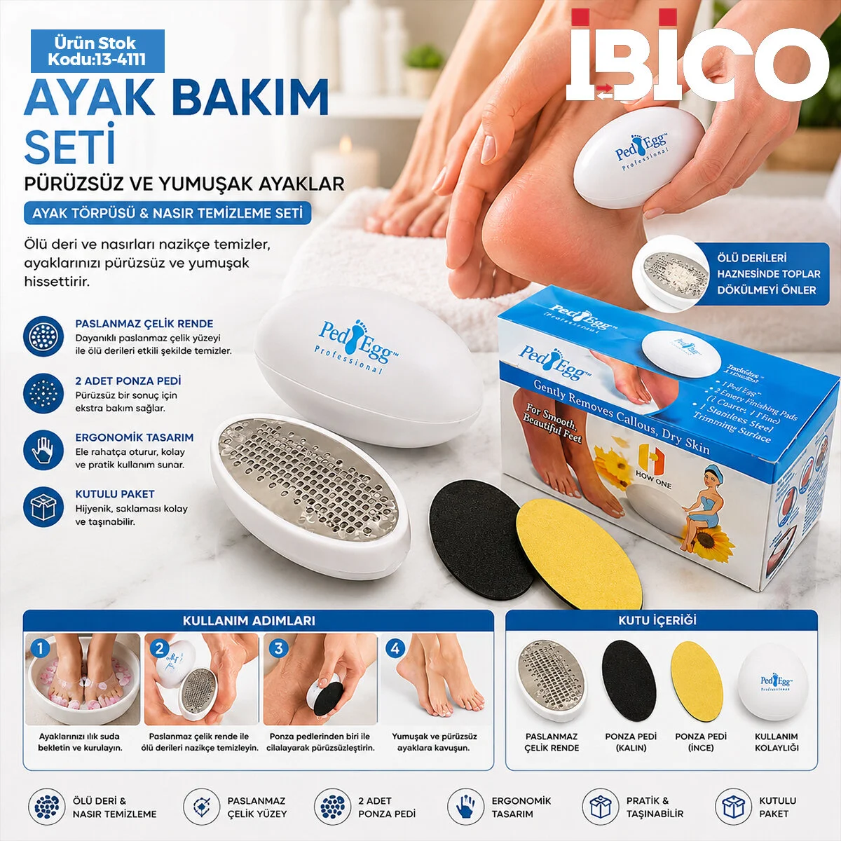 Kutulu - 9CM Ayak Bakım - Nasır Temizleme Ayak Törpüsü Fiyatı, Yorumları ve Özellikleri