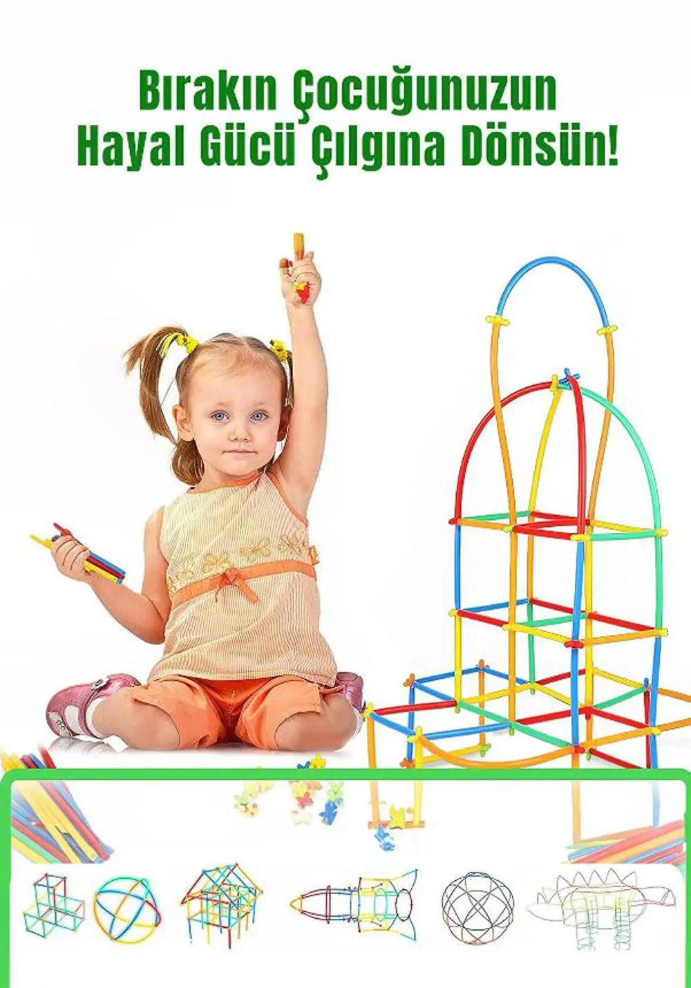 Kutulu Bambu Çubuklar (16 cm) 300 Parça (180 Parça Çubuk 120 Parç