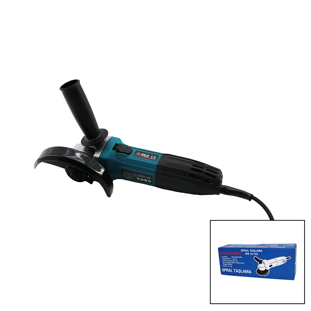 KUTULU   DEVİR AYARLI   1000W  SPRAL TAŞLAMA  125MM - 5500/11000/