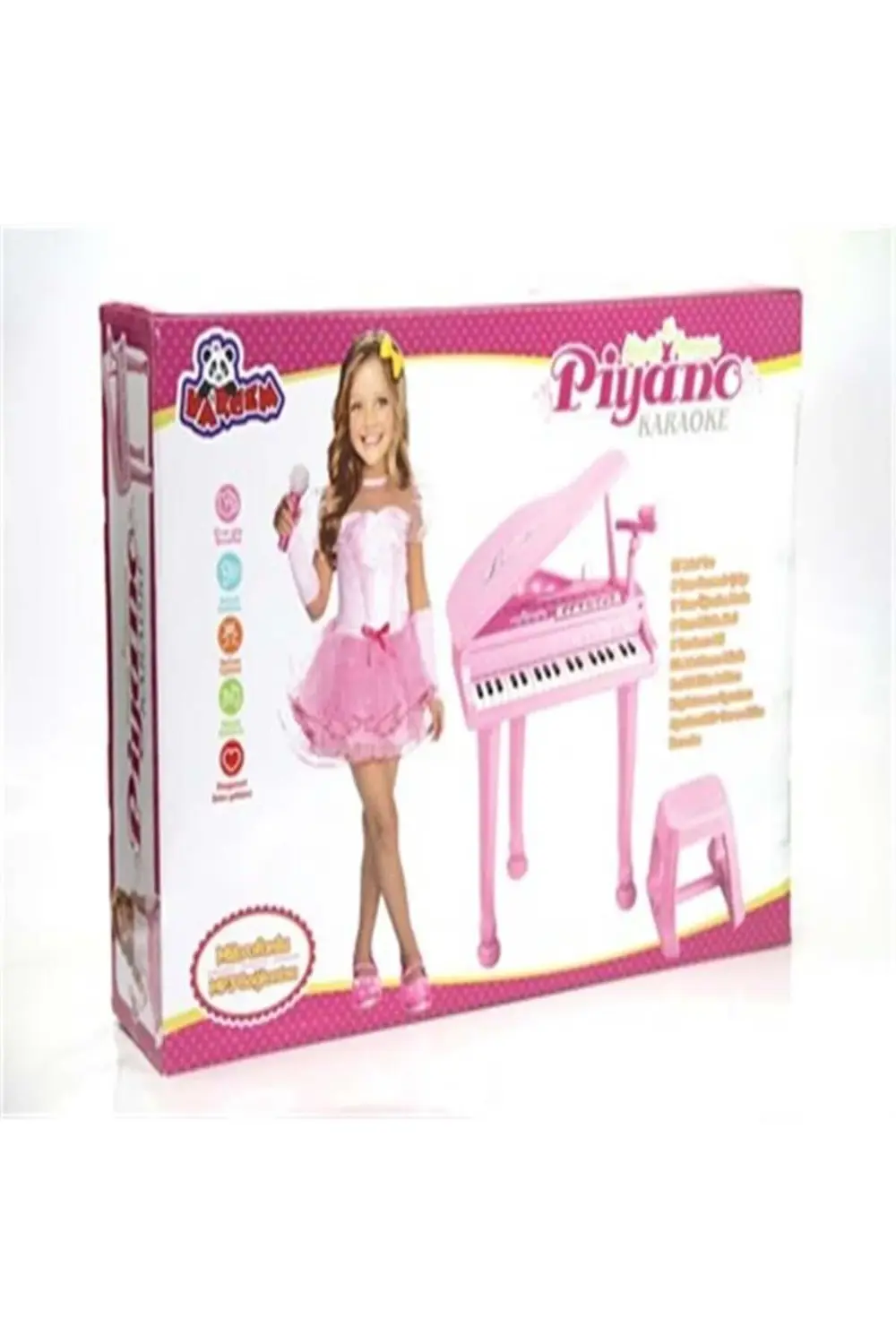 Kutulu Pilli Büyük Pembe Piyano