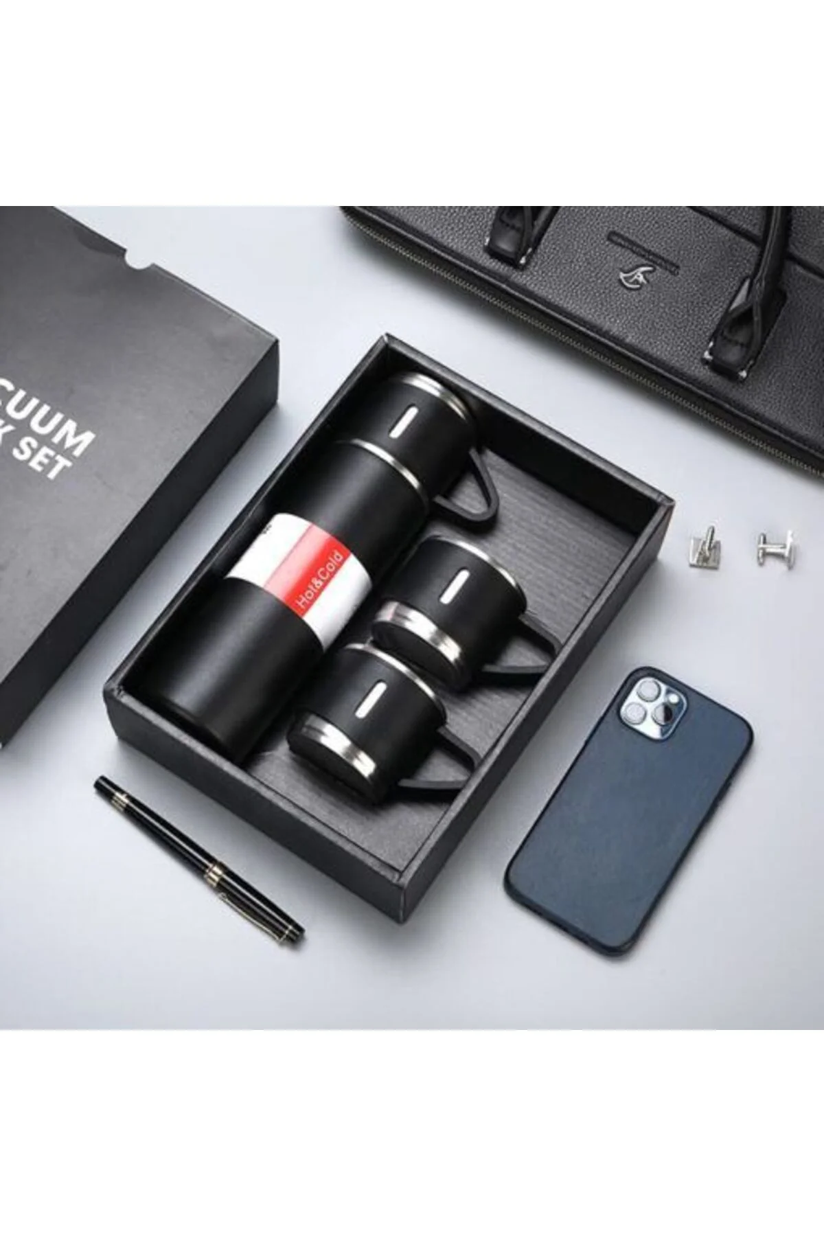Kutulu Termos Set 500 Ml - Hediye Kutusunda 500 Ml Termos Seti