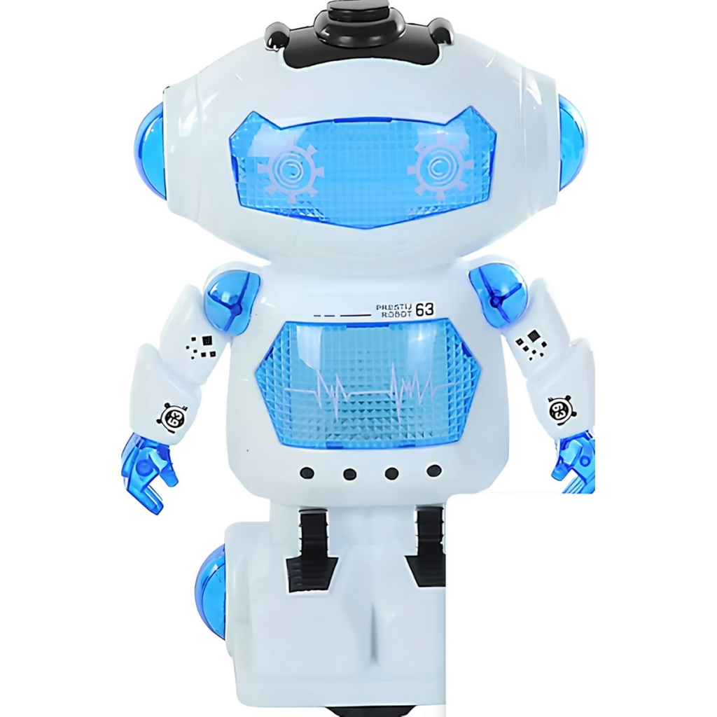 Kutulu Yürüyen Sesli Işıklı Robot Kutulu Yürüyen Sesli Işıklı Robot