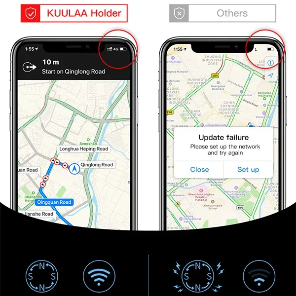 Kuulaa 360 Dönebilen Mıknatıslı Araç Havalandırma Telefon Tutucu- Kuulaa 360 Dönebilen Mıknatıslı Araç Havalandırma Telefon Tutucu-