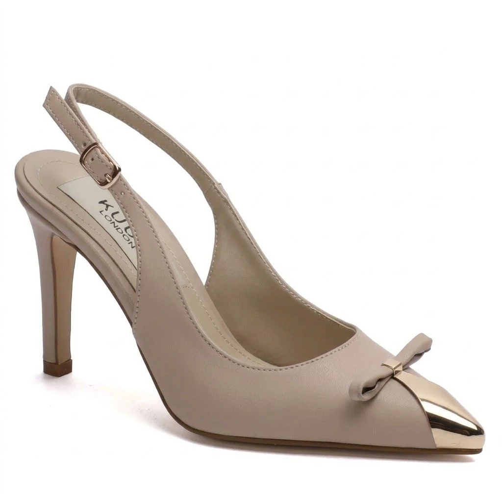 Kuum London K145-25882 Bej Vip Exclus 7 cm Kadın Ayakkabı