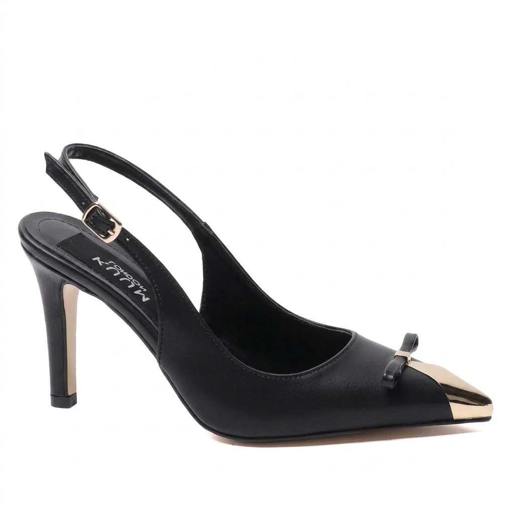 Kuum London K145-25882 Siyah Vip Exclus 7 cm Kadın Ayakkabı