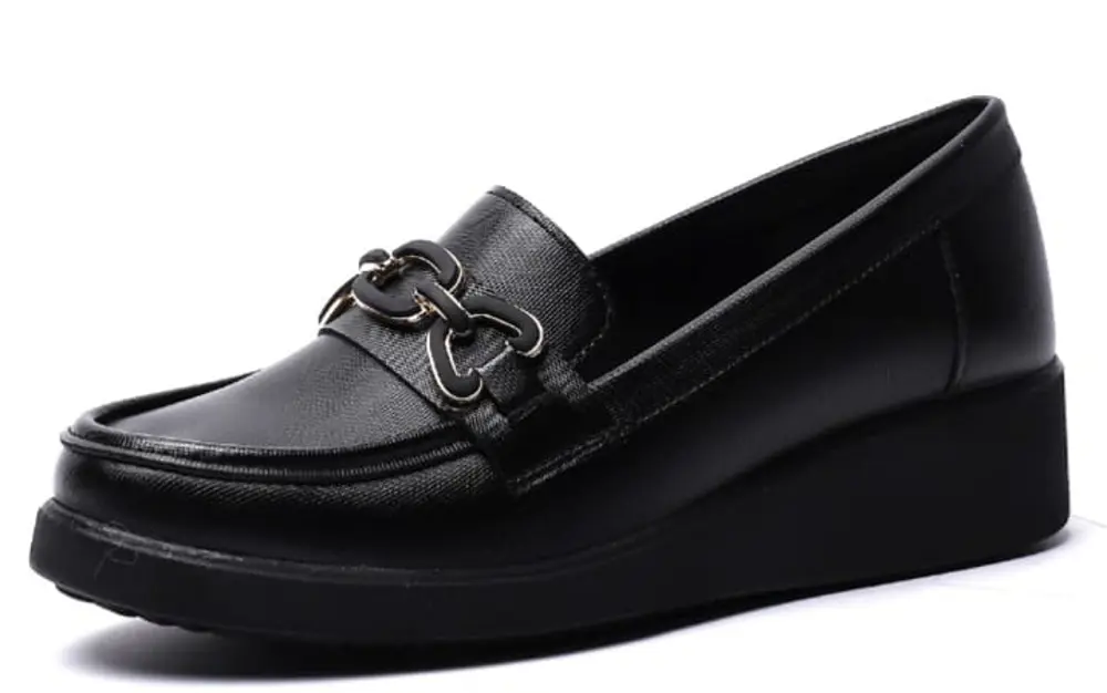 KUUM LONDON K152504 Siyah Dolgu Taban Kadın Ayakkabı