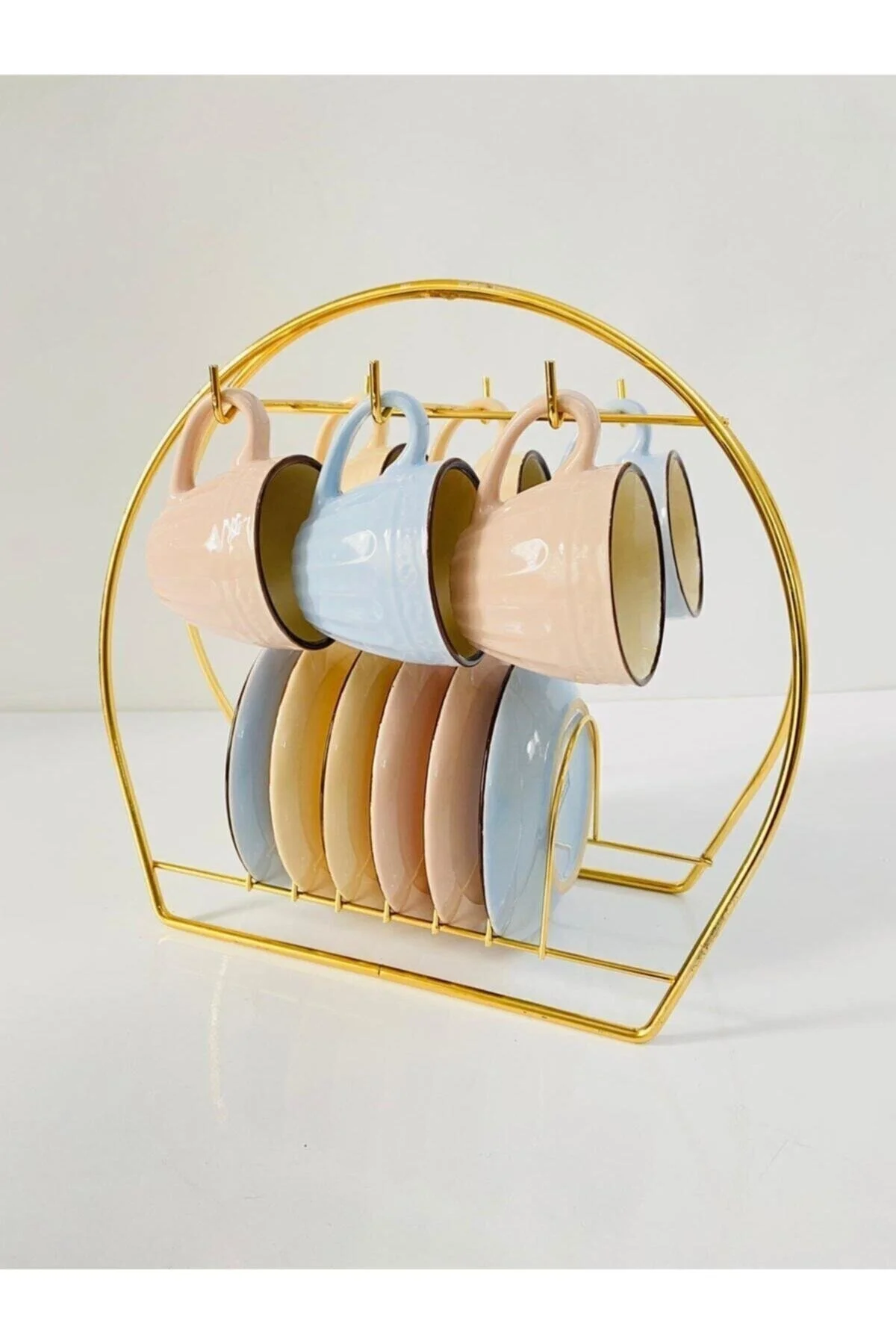 Gold Metal Fincan Askısı