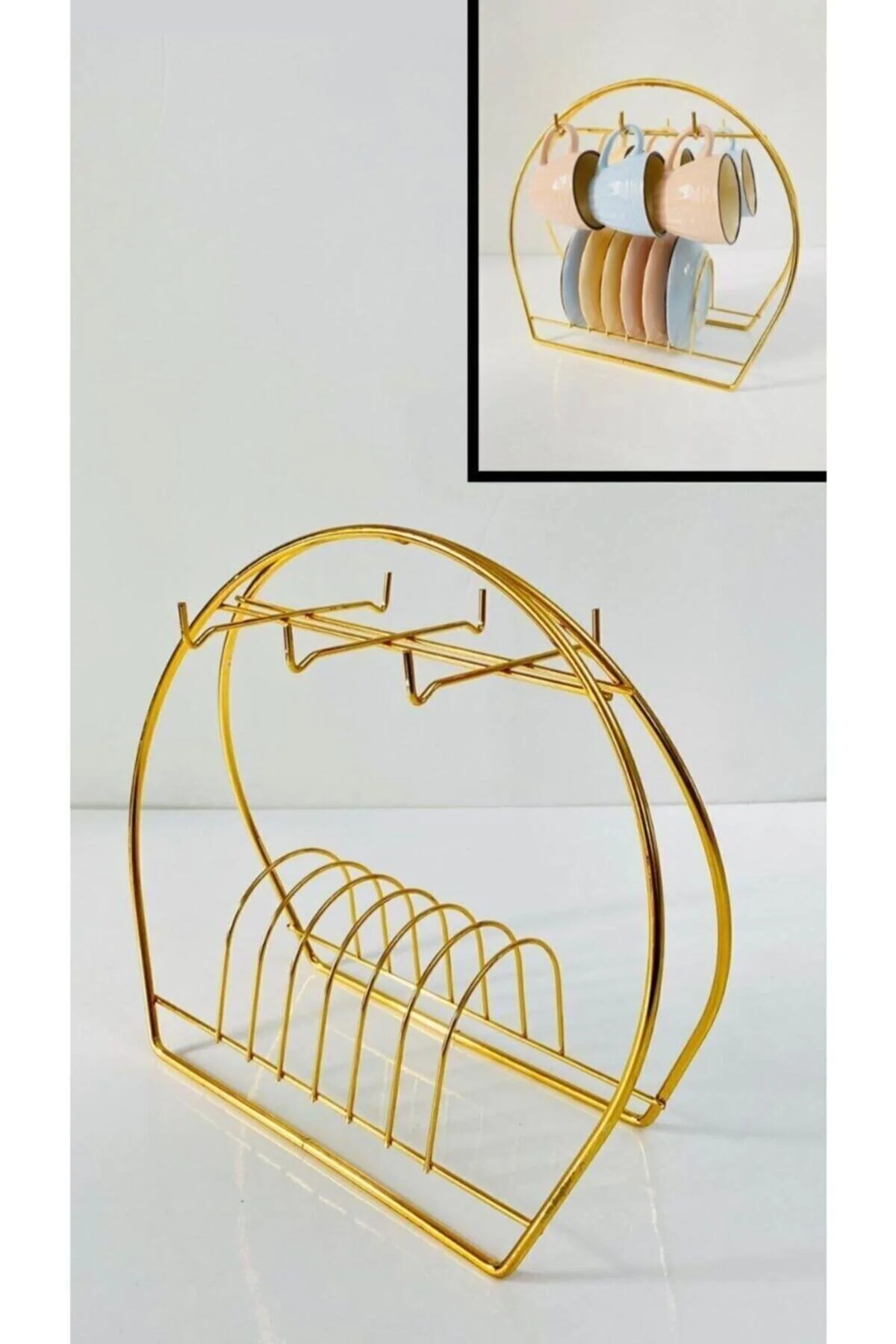 Gold Metal Fincan Askısı