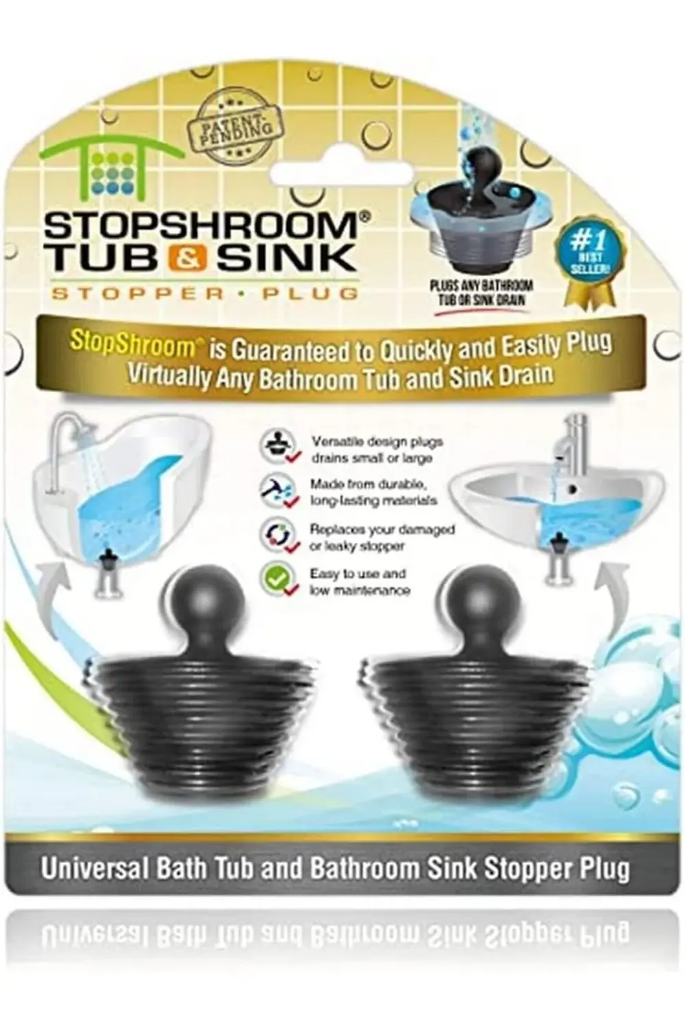 Küvet 2'li Paket Küvet ve Lavabo Süzgeçleri için Evrensel Durduru