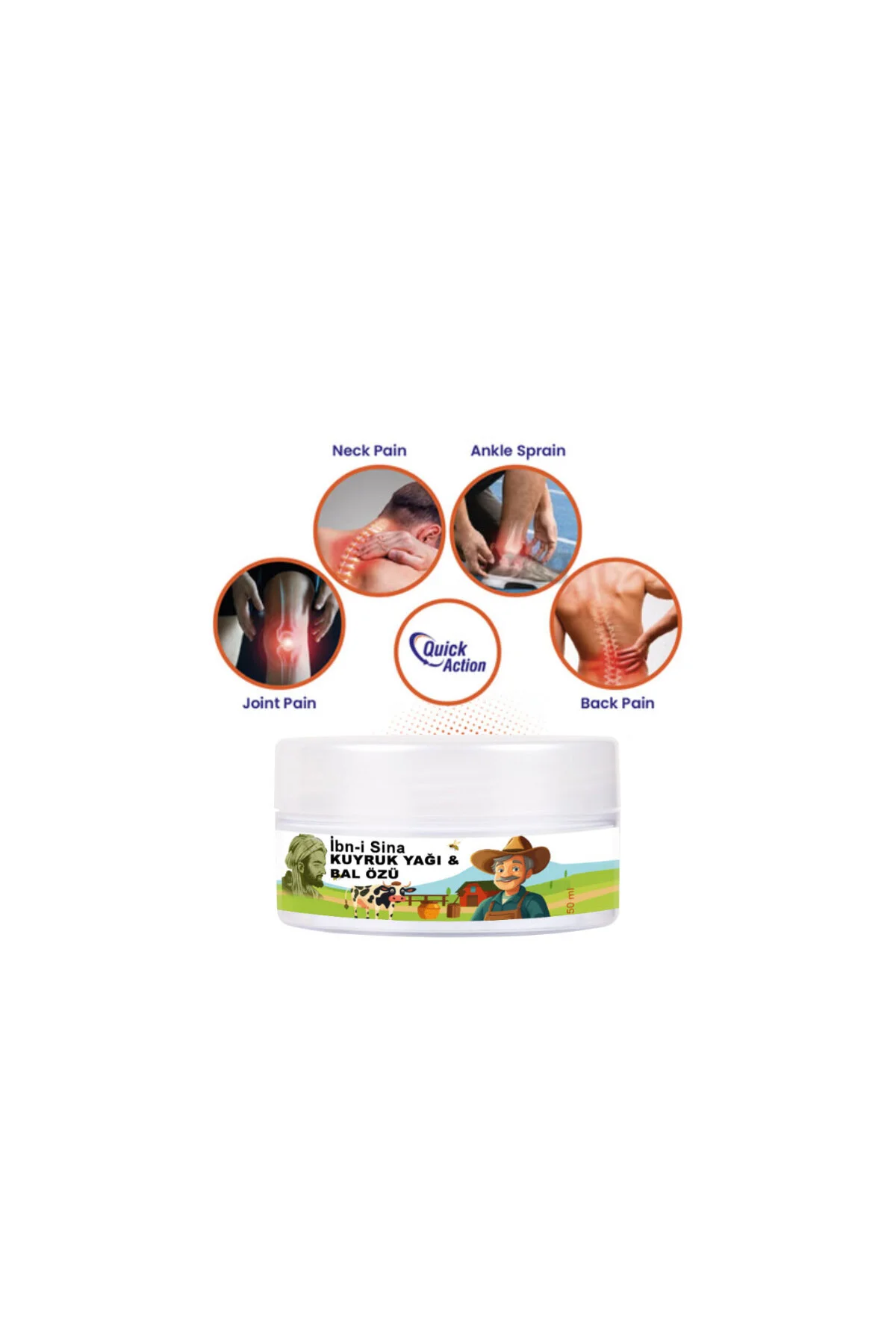 Kuyruk Yağı & Bal Özlü Teskin Edici Bakım Kremi 50 ml x 2 Adet + Çörek Otu Yağı