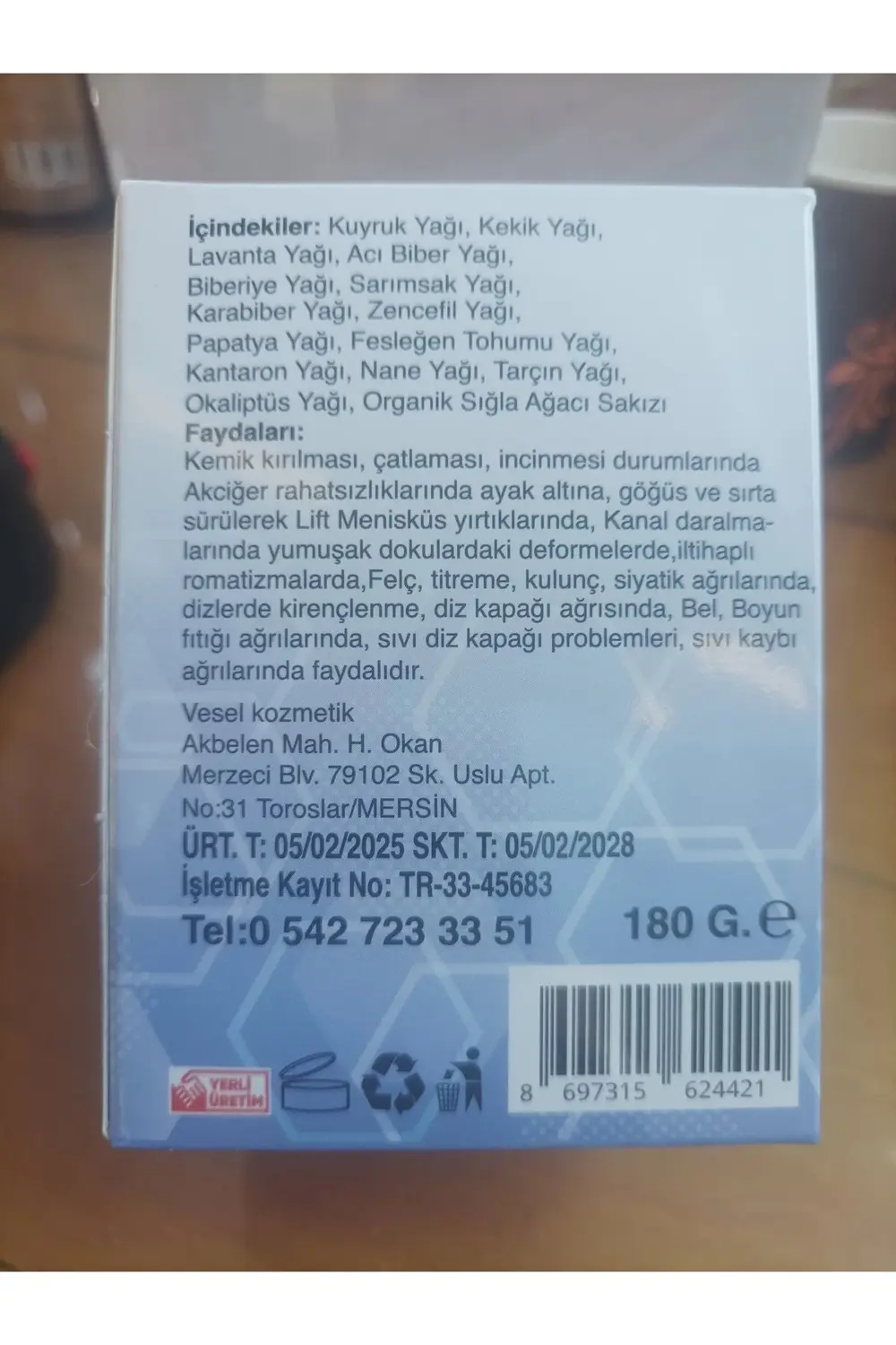 Elit Kuyruk Yağı Kremi 180 G
