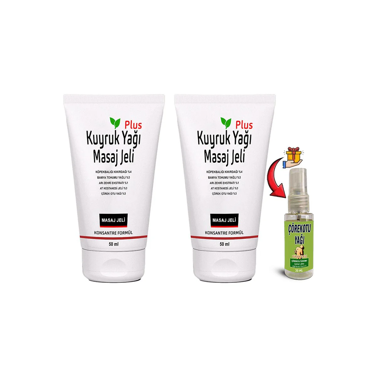 Kuyruk Yağı Masaj Jeli Plus – Konsantre Formül + Çörek Otu Yağı, 2'li 50 ml Fiyatı, Yorumları ve Özellikleri