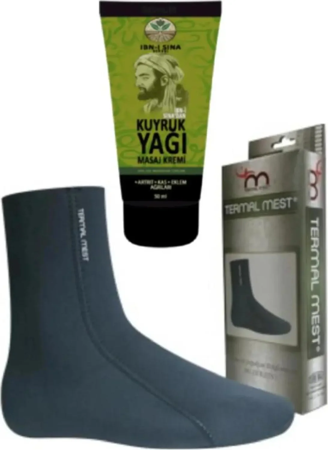 Kuyruk Yağlı Vücut Bakım Kremi 50ml x 2 Adet + Isı Geçirmez Mest XL - Cilt Nemlendirici Bakım Seti