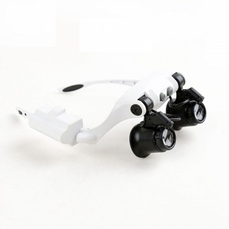 Kuyumcu Saat Onarım Için 10X-15X-20X25X Mercekli Gözlük Büyüteç 9