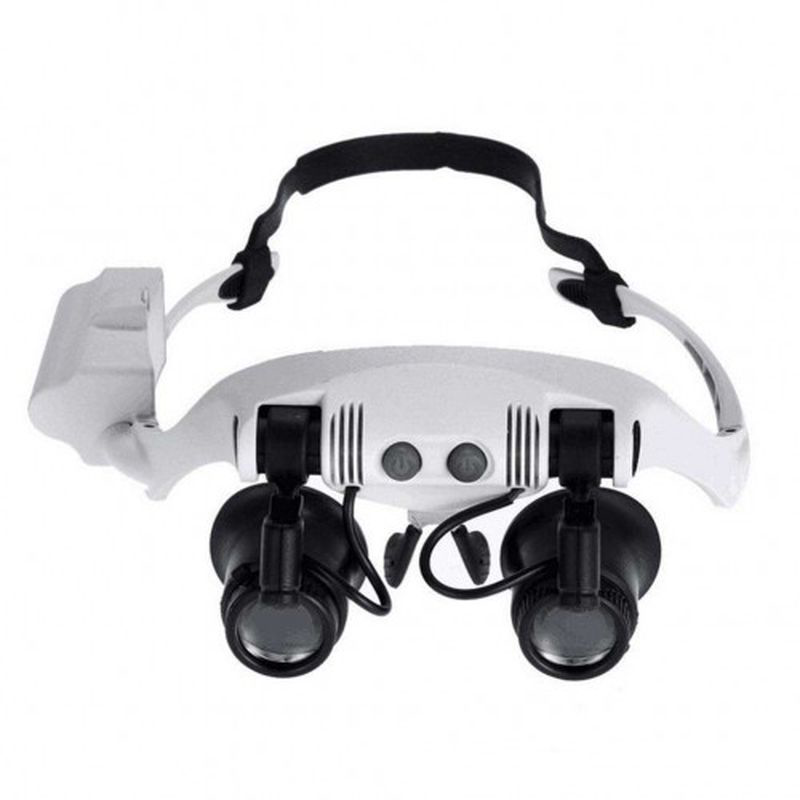 Kuyumcu Saat Onarım Için 10X-15X-20X25X Mercekli Gözlük Büyüteç 9