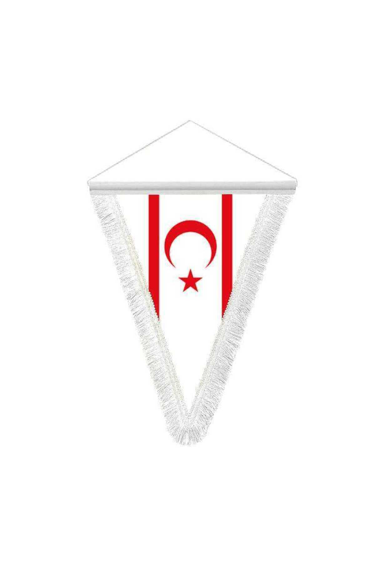 Kuzey Kıbrıs Türk Cum. Kktc Üçgen Flama Bayrak