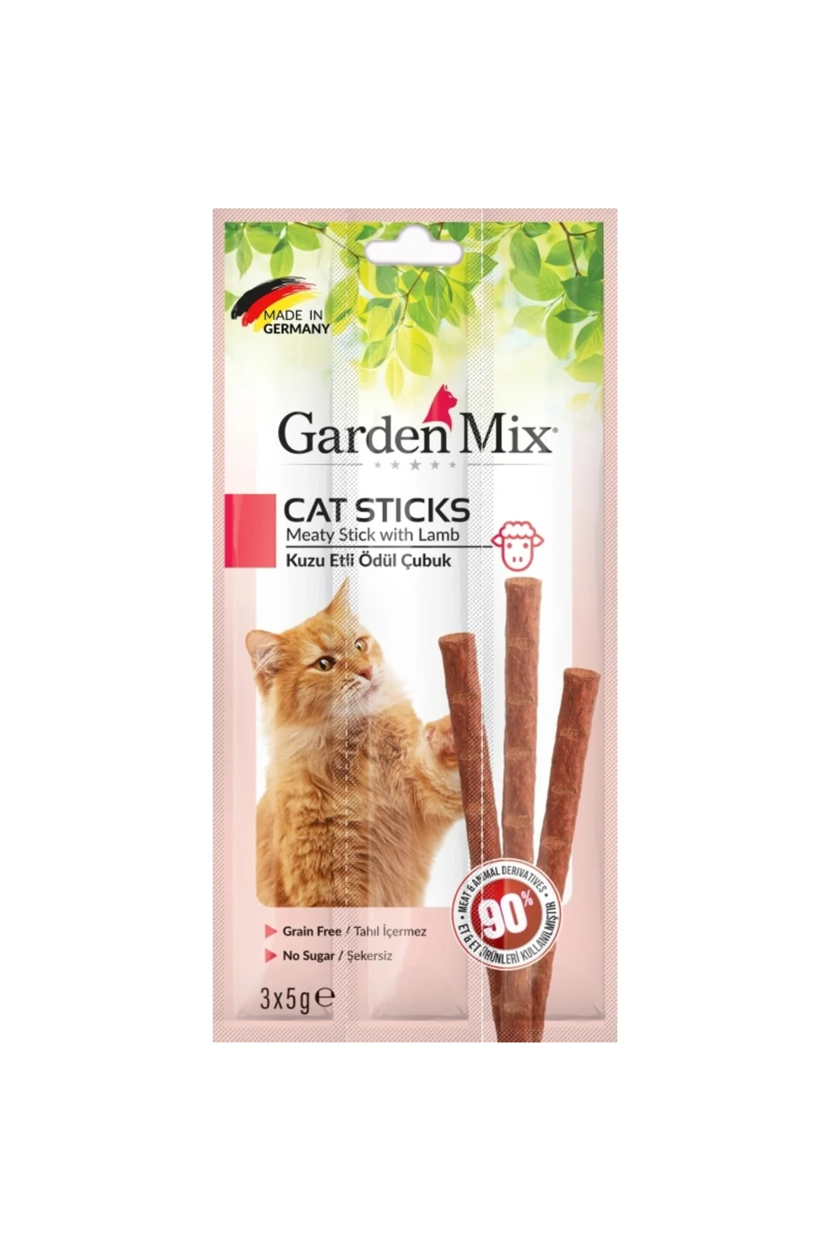 Kuzu Etli Kedi Stick Ödül 3*5g