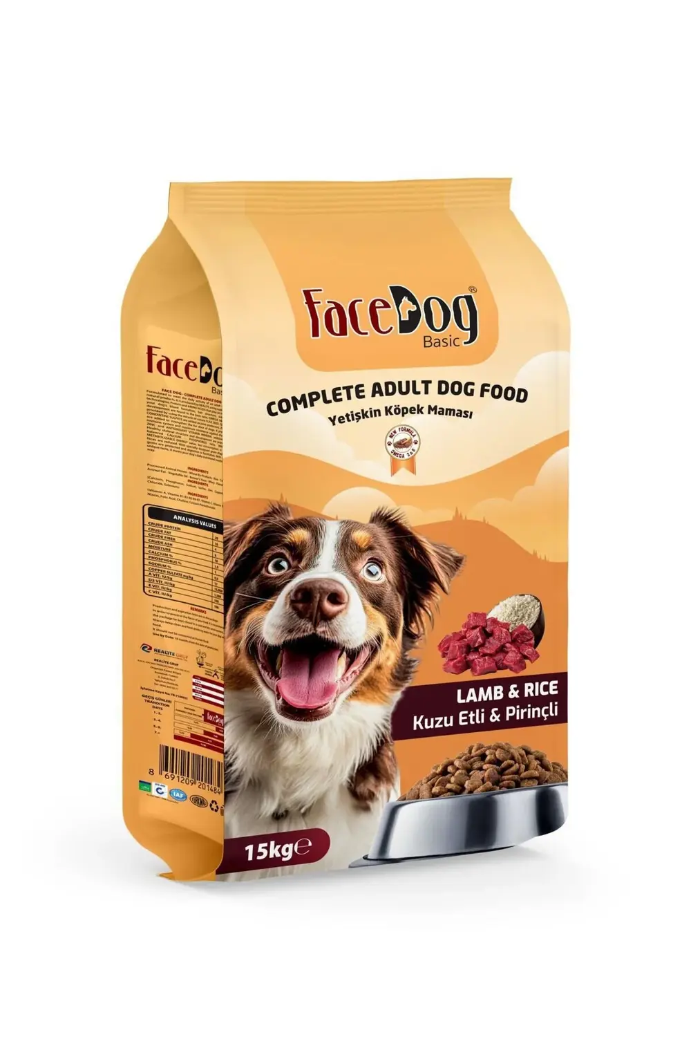 Facedog Kuzu Etli Ve Pirinçli Yetişkin Köpek Maması 15 Kg Facedog Kuzu Etli Ve Pirinçli Yetişkin Köpek Maması 15 Kg