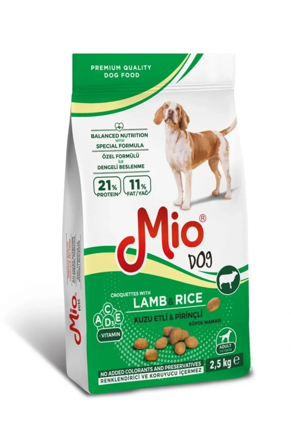 Kuzu Etli Ve Pirinçli Yetişkin Köpek Maması 2,5 kg