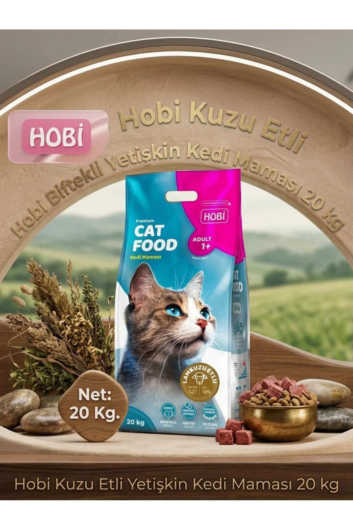 Kuzu Etli Yetişkin Kedi Maması 20 Kg | Taurin Destekli Tam ve Dengeli Beslenme - Görsel 2
