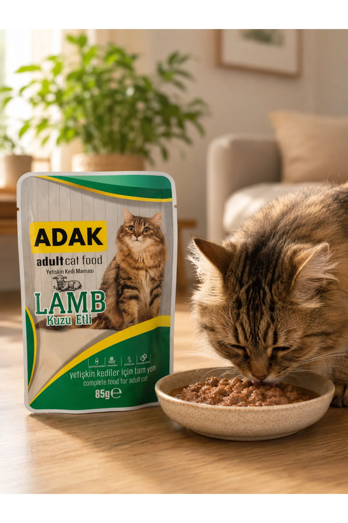 Kuzu Etli Yetişkin Kedi Yaş Maması Pouch 85 gr x 24 Adet