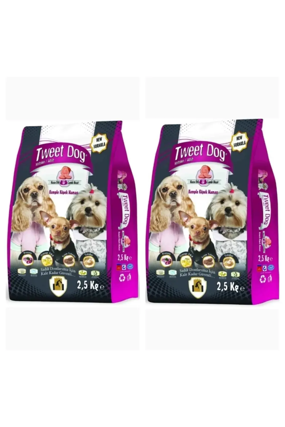 Tweet Dog Kuzu Etli Yetişkin Köpek Maması 2.5 Kg 2'Li
