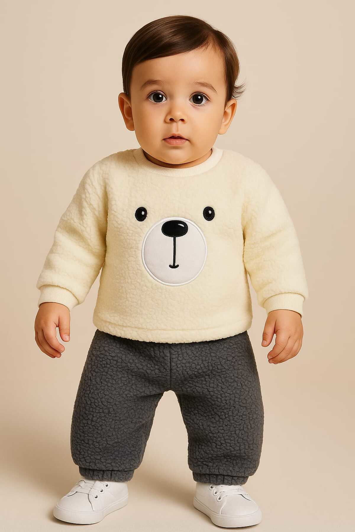 Oz Baby Kuzu Peluş Kışlık Unisex Bebek Takım Kız Ve Erkek Çocuk Welsoft K