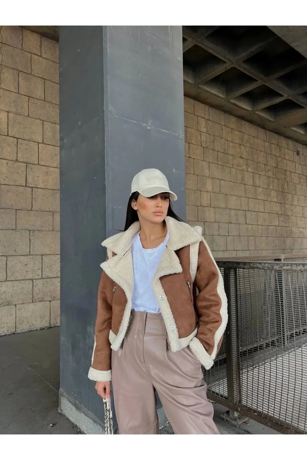 KUZU YUMOŞ KAPLAMA TAK ÇIKAR KOL CROP NUBUK KABAN