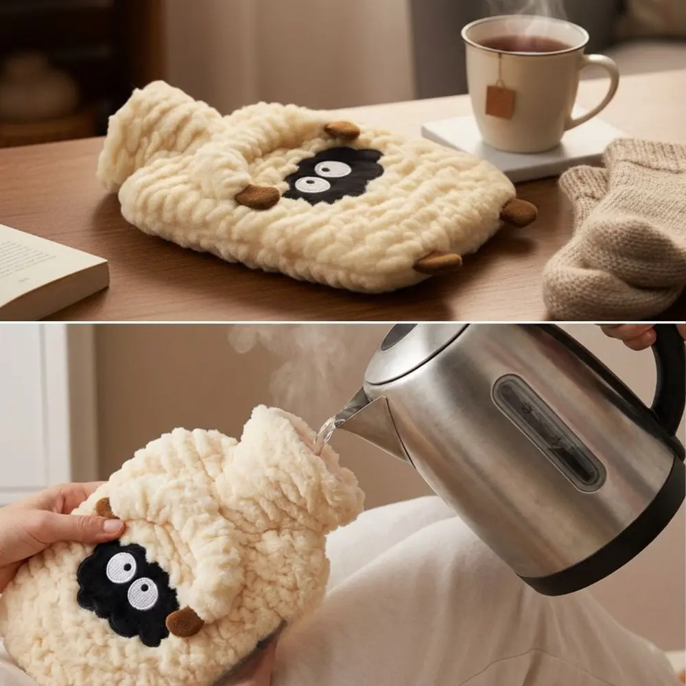 Kuzucuk Figürlü Peluş Sıcak Su Torbası 1 Lt – Yumuşak Kılıf, Uzun