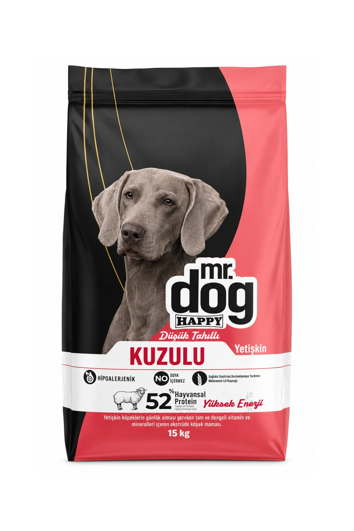 Kuzulu Yetişkin Köpek Maması 15 Kg - Düşük Tahıllı, Hipoalerjenik, Yüksek Enerji