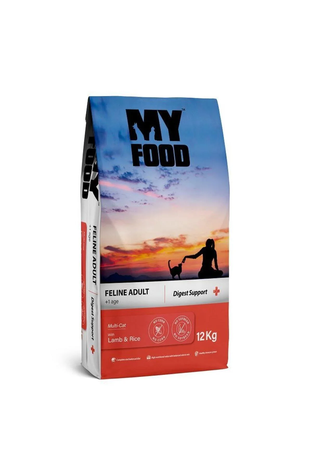 Kuzulu&pirinçli Yetişkin Kedi Maması Digest Support 12 Kg
