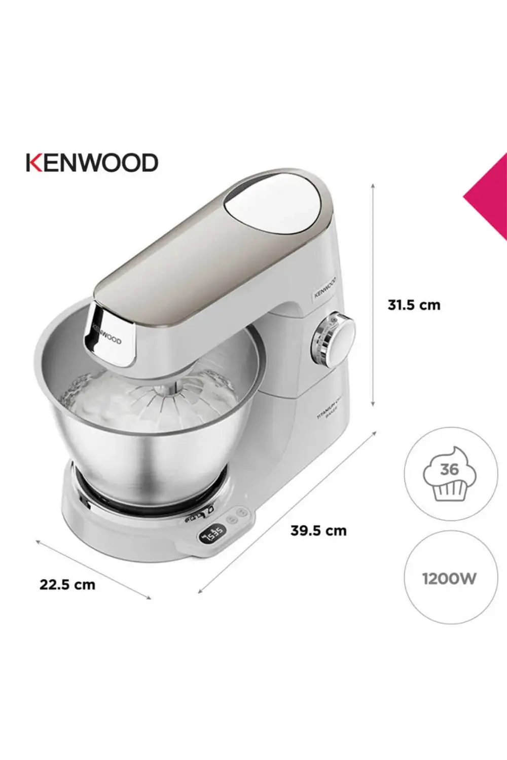 Kenwood Kvc65.001Wh Titanium Chef Baker Beyaz Mikser