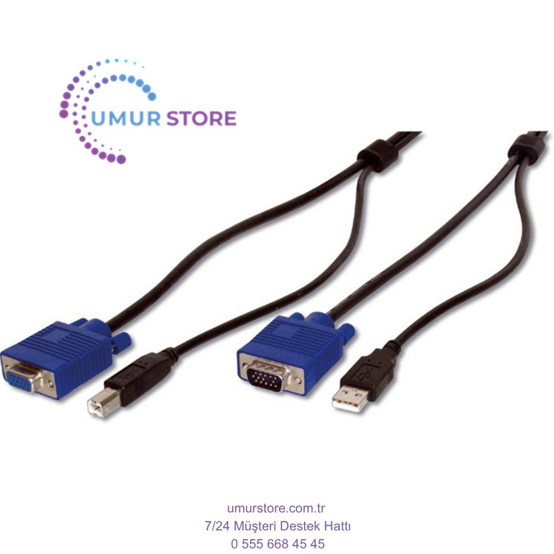KVM (Keyboard/Video Monitor/Mouse) İçin Ahtapot Kablo, 3 metre, s KVM (Keyboard/Video Monitor/Mouse) İçin Ahtapot Kablo, 3 metre, s