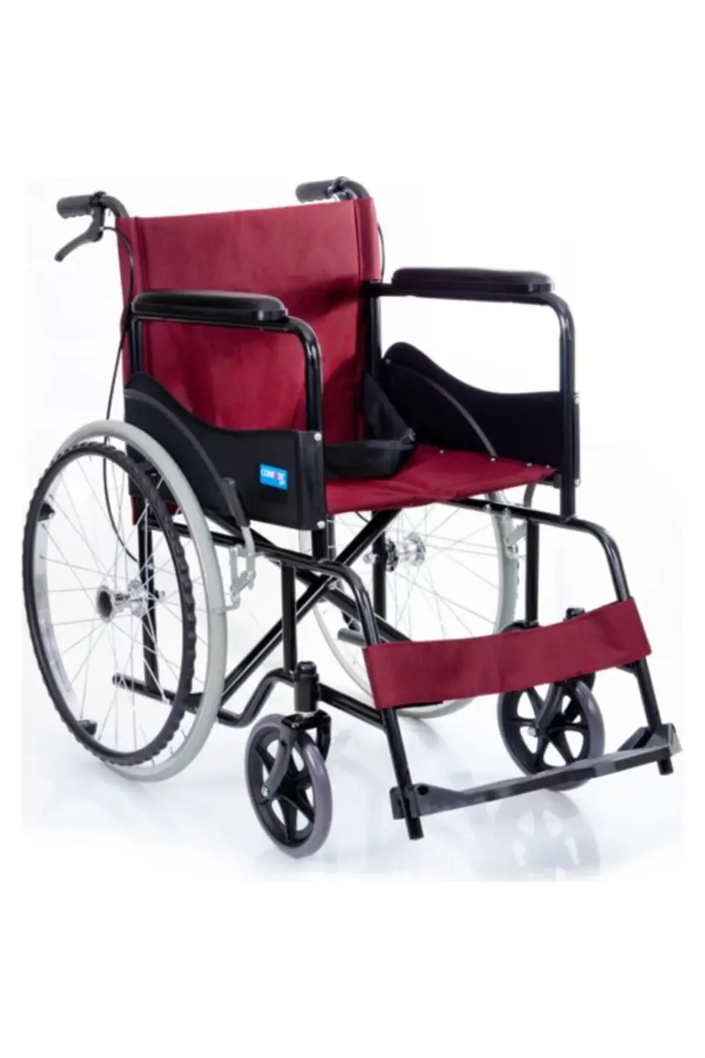 Ky809 Bordo Kumaş Standart Tekerlekli Sandalye