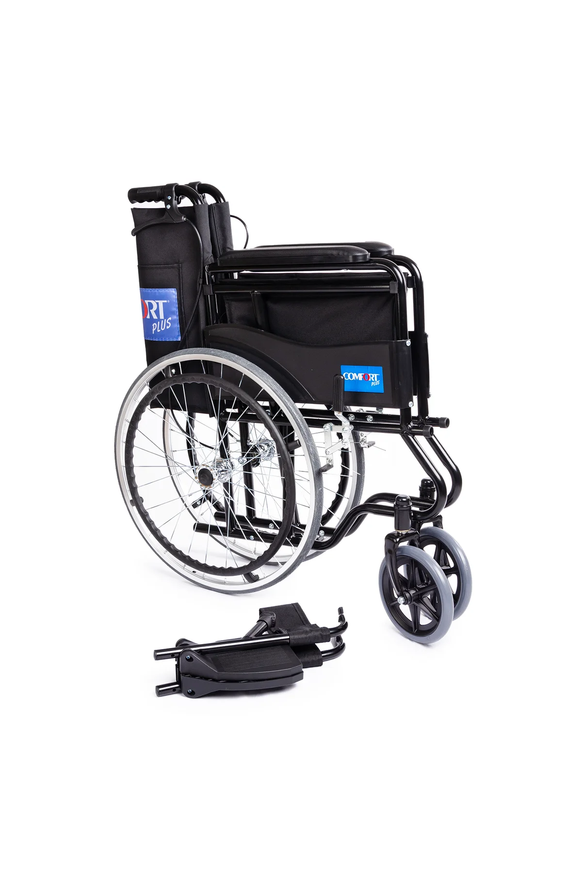 Ky809bj Siyah Kumaş Standart Transfer Refakatçı Frenli Tekerlekli