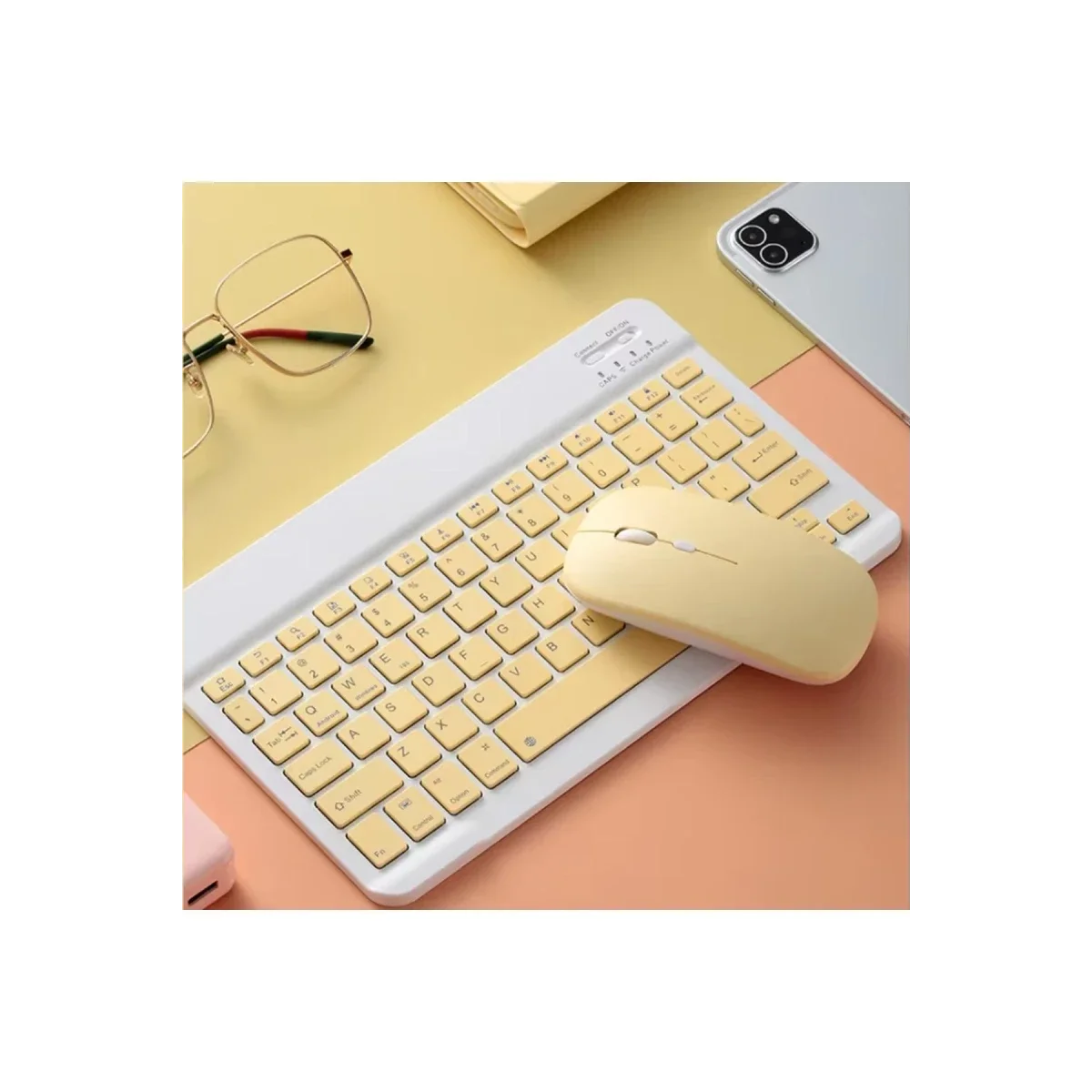 KYB71 Kablosuz Türkçe Q Klavye Mouse Set - Pembe