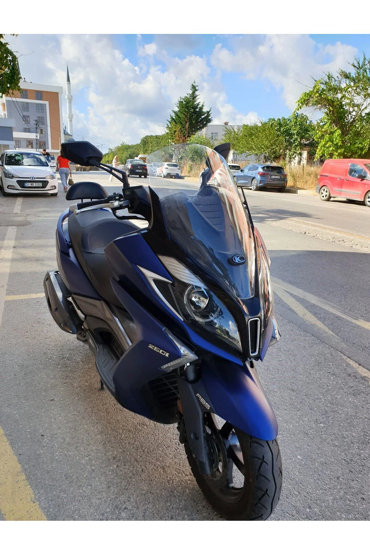 Kymco Downtown 250i Ön Cam 2016-2026-2026 Model 61cm Şeffaf Renkl