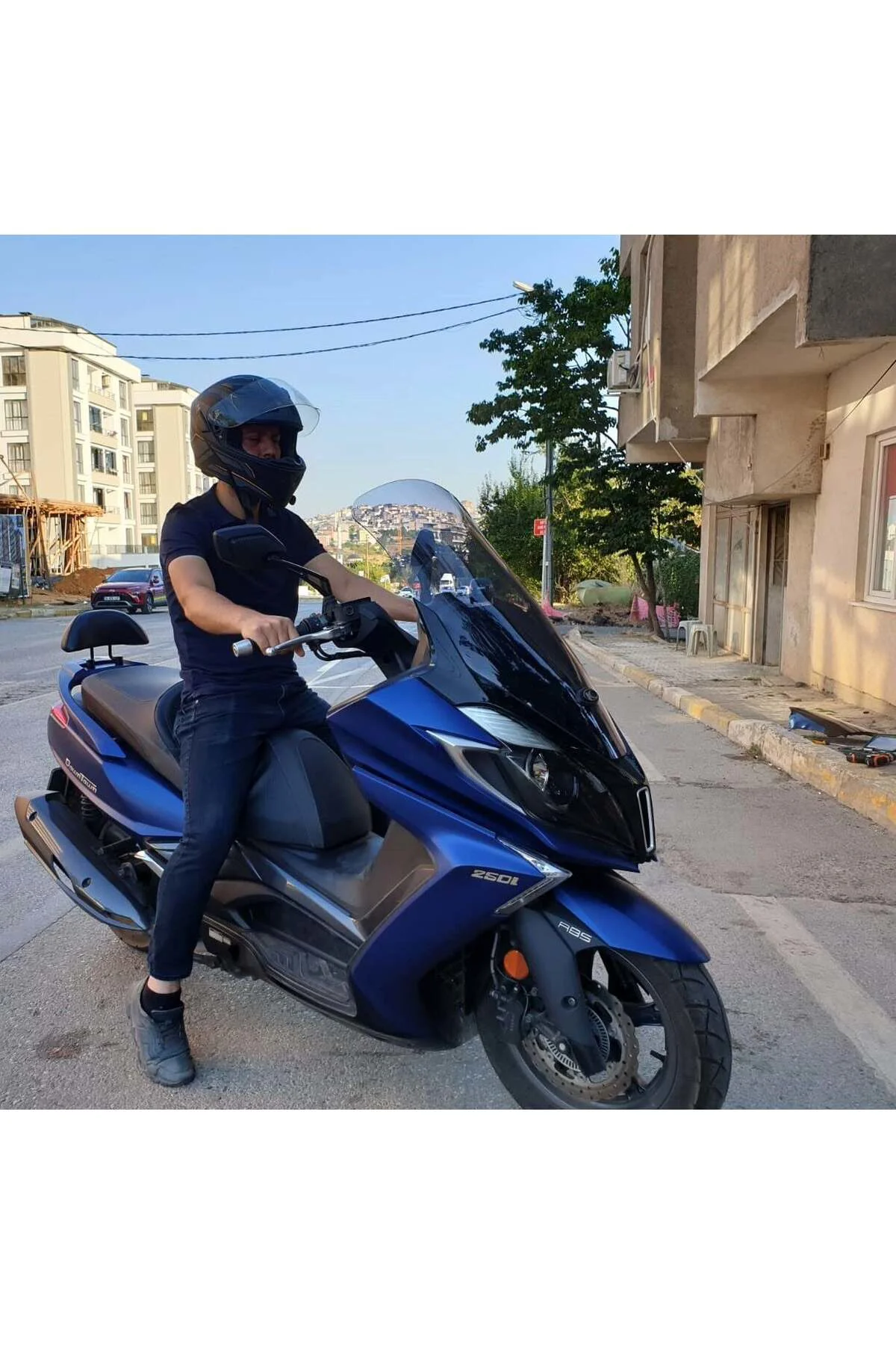 Kymco Downtown 250i Ön Cam 2016-2026-2026 Model 78cm Füme Renkli 4mm UZUN