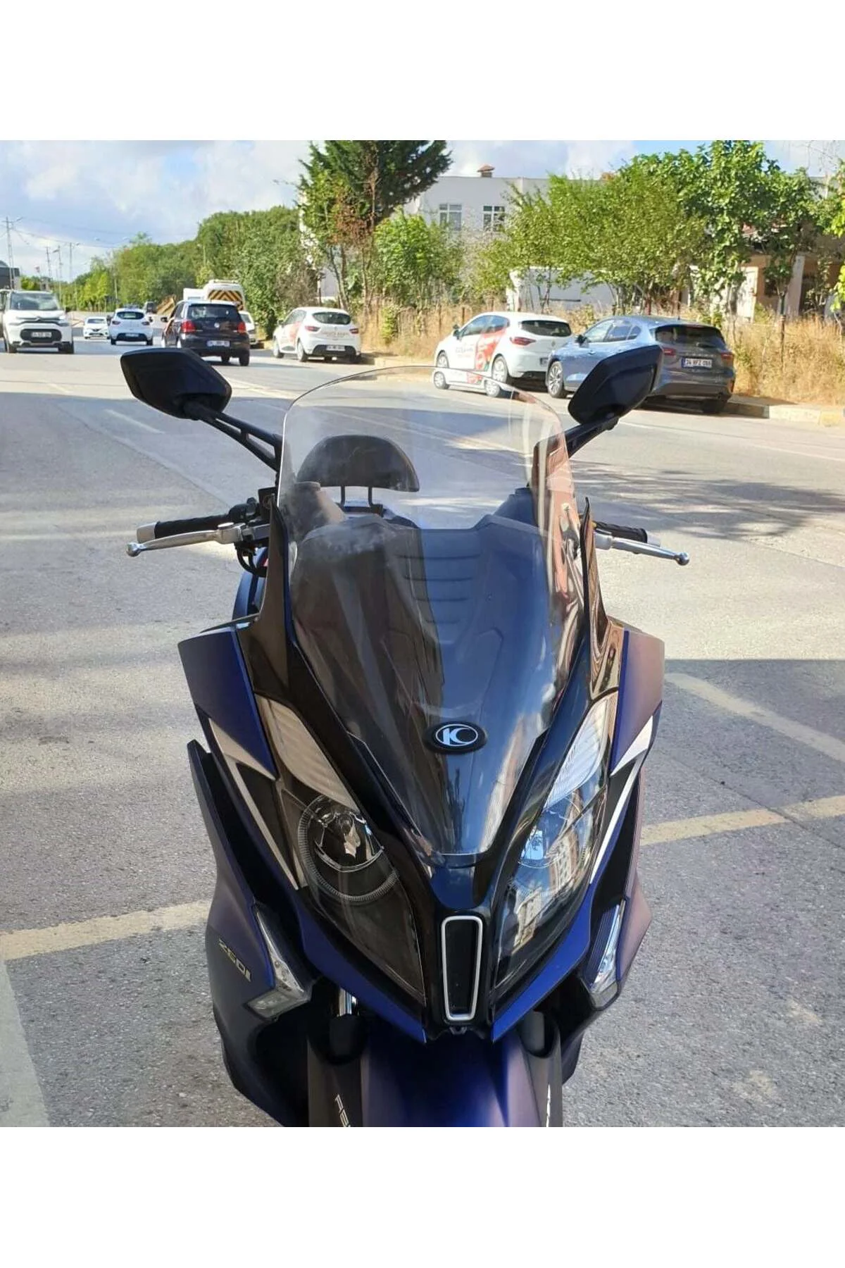 Kymco Downtown 250i Ön Cam 2016-2026-2026 Model 61cm Şeffaf Renkl
