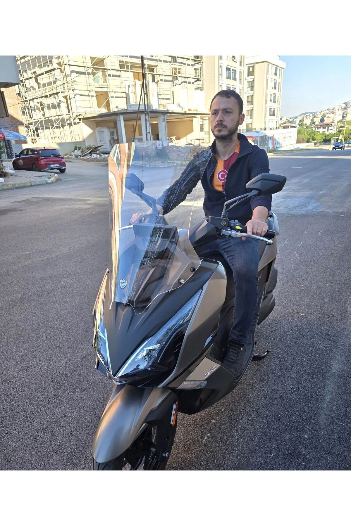Kymco Downtown GT 350 Ön Cam 2024-2026 Model 62cm Şeffaf Renkli 4